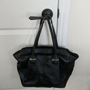 Coach leather tote bad in black